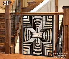 Op-Art Geometric Staircase Gate