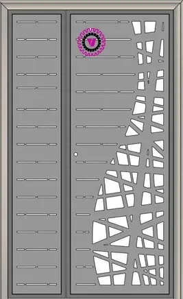 Elegant Floral Laser-Cut Main Gate — Gates, Mild Steel by VEEPEE Engineers