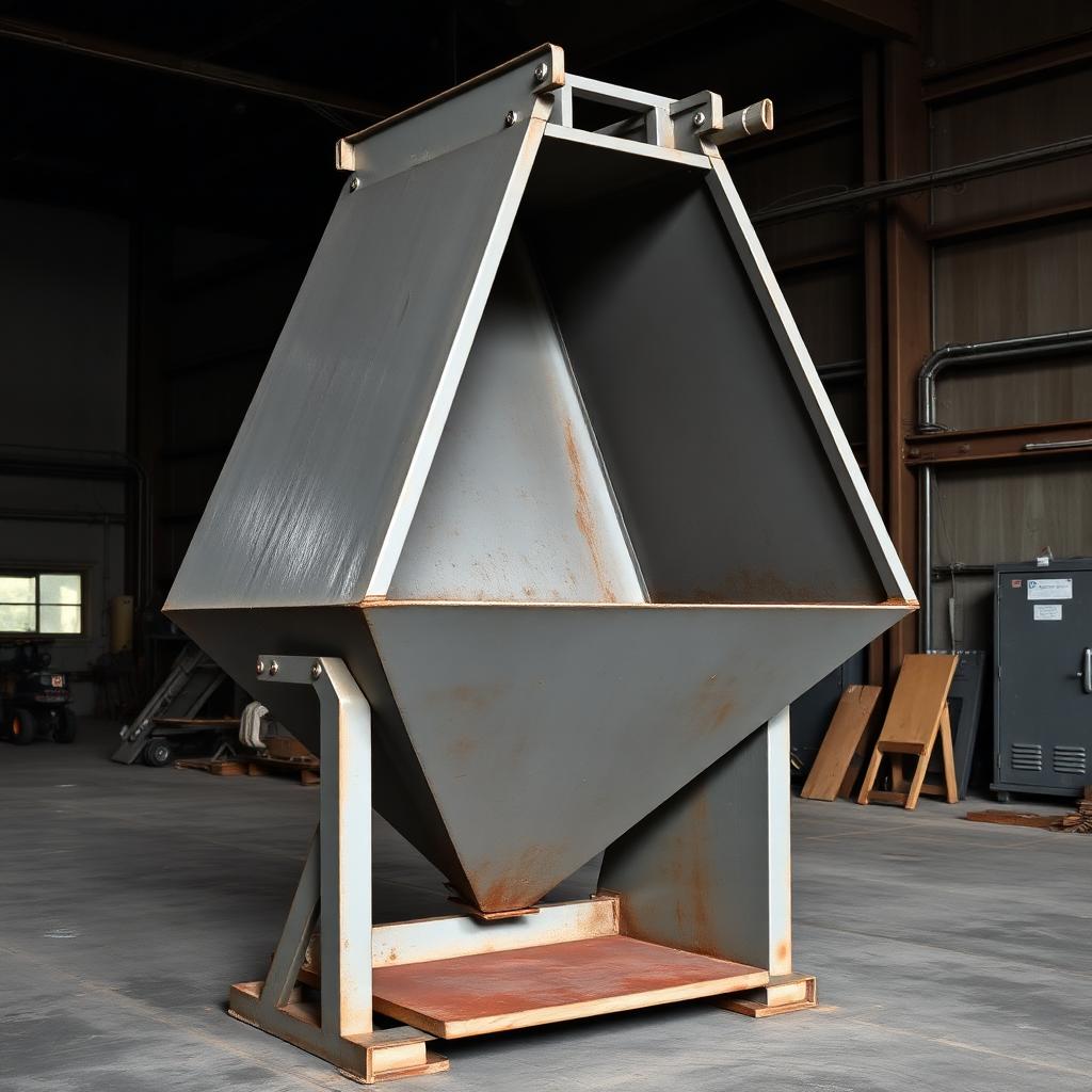 Heavy-Duty Hopper & Chute Fabrication — Fabricated, Mild Steel · Wear-Liner Options by VEEPEE Engineers