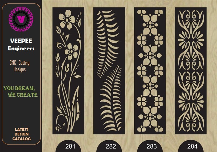 Floral Vine Jaali Screen - Design 281