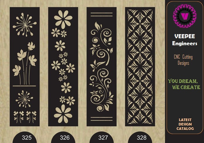 Floral Cascade Jaali Screen Design (325)