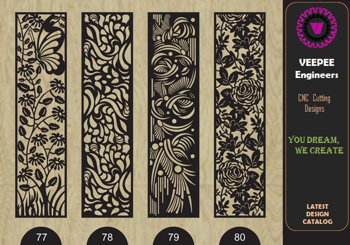 Floral Butterfly Jaali Screen Design (Design No. 77)