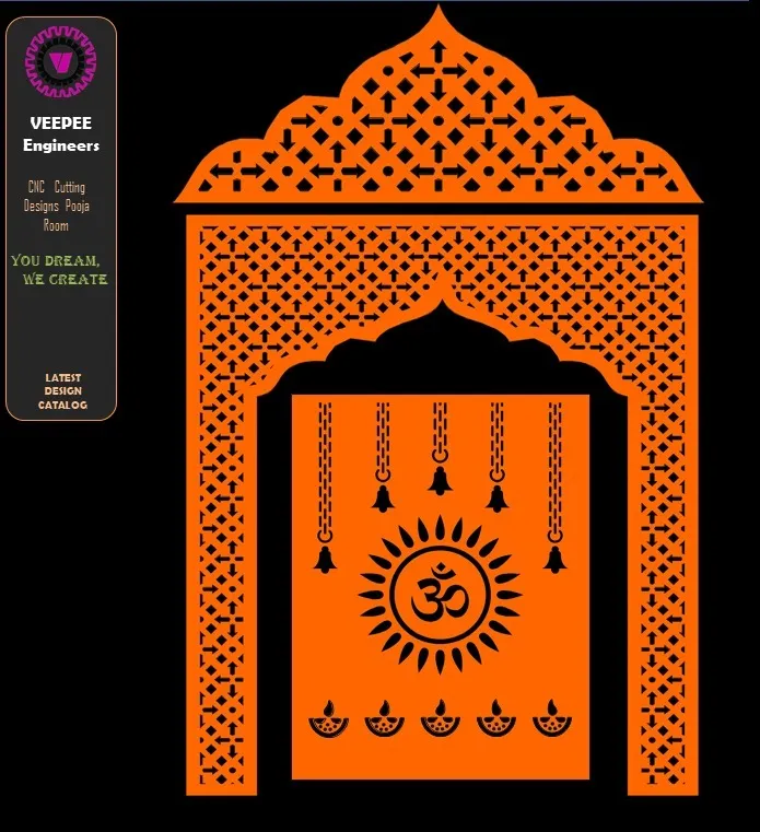 Floral & Ornamental Laser-Cut Jaali Screens — Jaalis & Partitions, Various by VEEPEE Engineers