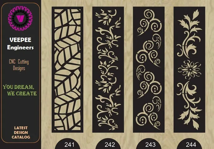 Intricate Floral Jaali Screen (Design 389) — Jaalis & Partitions, Various by VEEPEE Engineers