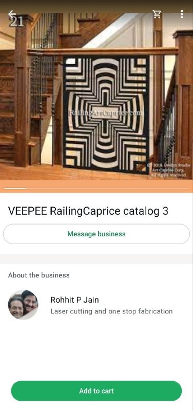 Illusionist Geometric Railing Panel (Design 3) — Railings, Mild Steel by VEEPEE Engineers