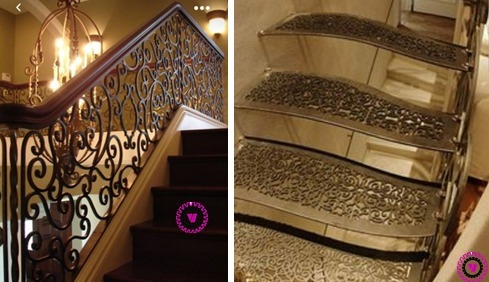 Ornate Wrought Iron Stair Railing