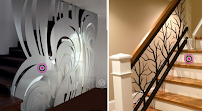Organic Branch Motif Stair Railing