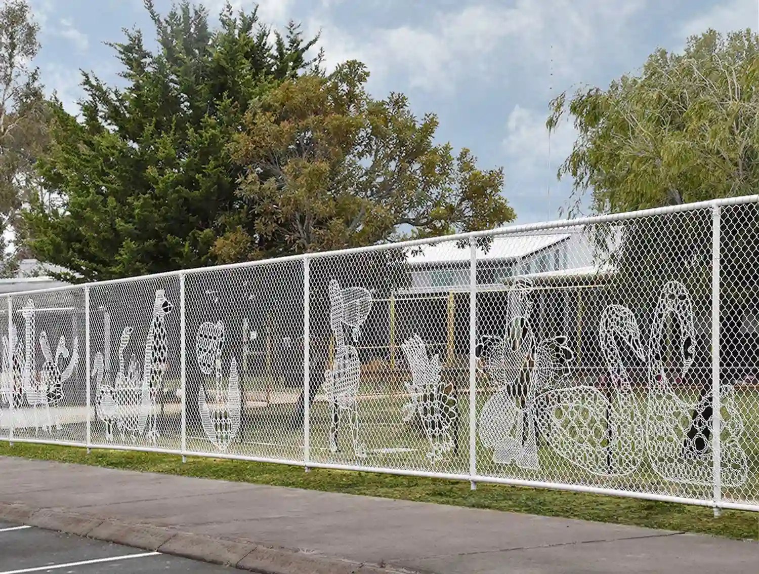 Artistic Lace Pattern Fencing in public park