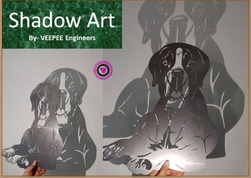 St. Bernard Dog Silhouette Shadow Art — Shadow Art, Mild Steel by VEEPEE Engineers